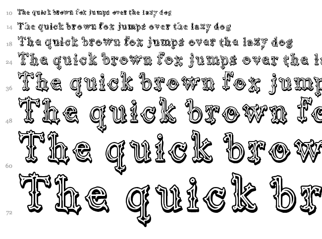 Vtks Black Label font waterfall